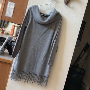 Neiman Marcus Cowl Neck Cashmere Sweater Dress